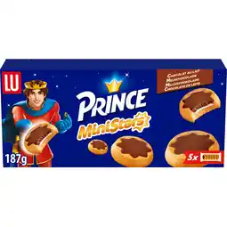 Jumbo LU Prince MiniStars Koekjes Melkchocolade (5 x 37.4 g) 187g aanbieding