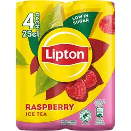 Jumbo Lipton Raspberry 4x250ML aanbieding