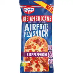 Jumbo Dr. Oetker Big Americans Airfryer Pizza Snack Beef Pepperoni 140g aanbieding