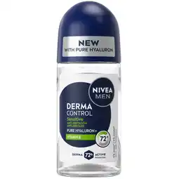 Jumbo Nivea Men Derma Control Sensitive Roller 50ml aanbieding