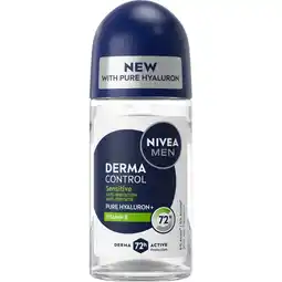 Jumbo Nivea Men Derma Control Sensitive Roller 50ml aanbieding