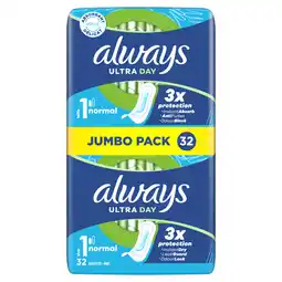 Jumbo Always Ultra Dag Maandverbanden Normal (Maat 1) aanbieding