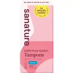 Jumbo Sanature 100% Katoenen Tampons Normal 16 Stuks aanbieding