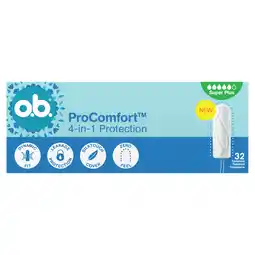 Jumbo o.b. ProComfort 4-in-1 Protection Super Plus Tampons 32 Stuks aanbieding