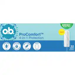 Jumbo o.b. ProComfort 4-in-1 Protection Super Plus Tampons 32 Stuks aanbieding