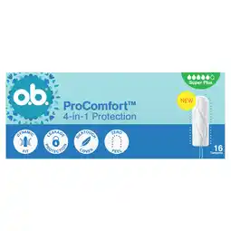 Jumbo o.b. ProComfort 4-in-1 Protection Super Plus Tampons 16 Stuks aanbieding