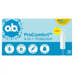 Jumbo o.b. ProComfort 4-in-1 Protection Normal Tampons 32 Stuks aanbieding