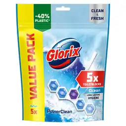 Jumbo Glorix Power Clean Toiletblok Ocean 5 stuks aanbieding