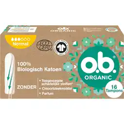Jumbo O.B. Organic Normal Tampons 16 Stuks aanbieding