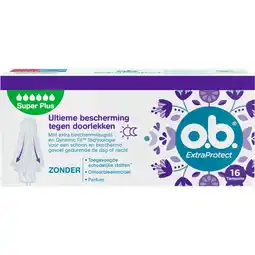 Jumbo O.B. Extra Protect Super + Comfort Tampons 16 Stuks aanbieding