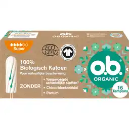 Jumbo O.B. Organic Super Tampons 16 Stuks aanbieding