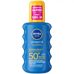 Jumbo Nivea Sun Protect & Hydrate SPF50+ Spray 200 ML aanbieding