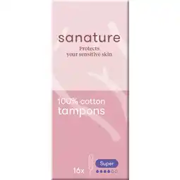 Jumbo Sanature Tampons Super 16 Stuks aanbieding