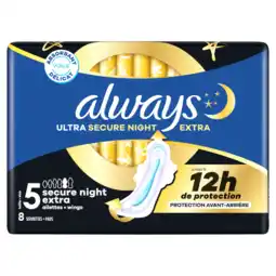 Jumbo Always Ultra Maandverbanden Secure Night Extra (maat 5) aanbieding
