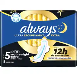 Jumbo Always Ultra Maandverbanden Secure Night Extra (maat 5) aanbieding