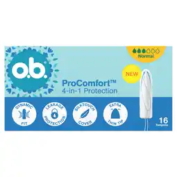 Jumbo o.b. ProComfort 4-in-1 Protection Normal Tampons 16 Stuks aanbieding
