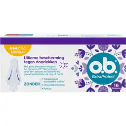 Jumbo O.B. Extra Protect Tampons Normal 16 Stuks aanbieding