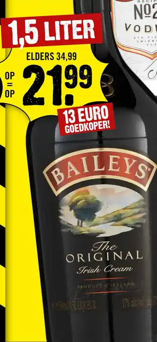 Dirck 3 Baileys 1,5liter aanbieding