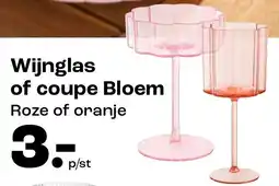 Kwantum Wijnglas of coupe Bloem aanbieding