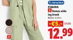 Lidl Esmara Dames wide leg broek aanbieding