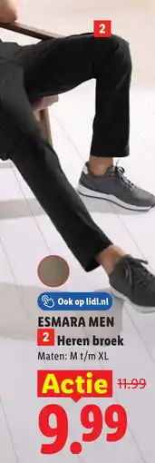 Lidl Esmara Men Heren broek aanbieding