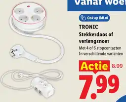 Lidl Tronic Stekkerdoos of verlengsnoer aanbieding