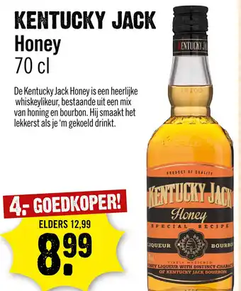 Dirck 3 Kentucky Jack Honey 70cl aanbieding