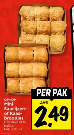 Vomar Voordeelmarkt Mini Saucijzen of Kaas- broodjes aanbieding