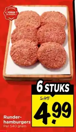 Vomar Voordeelmarkt Runder hamburgers aanbieding