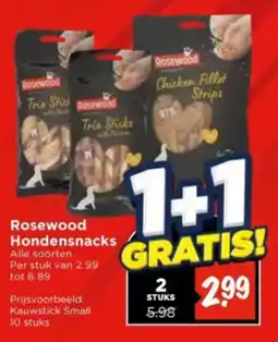Vomar Voordeelmarkt Rosewood Hondensnacks aanbieding