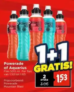 Vomar Voordeelmarkt Powerade of Aquarius aanbieding