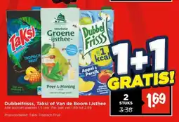 Vomar Voordeelmarkt Dubbelfrisss, Taksi of Van de Boom IJsthee aanbieding