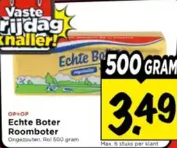 Vomar Voordeelmarkt Echte Boter Roomboter Ongezouten aanbieding