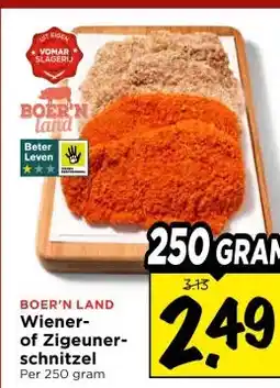 Vomar Voordeelmarkt BOER'N LAND Wiener- of Zigeuner- schnitzel aanbieding