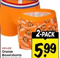 Vomar Voordeelmarkt Oranje Boxershorts aanbieding