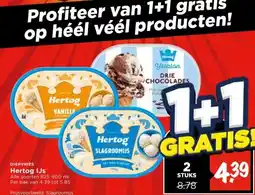 Vomar Voordeelmarkt DIEPVRIES Hertog IJs aanbieding