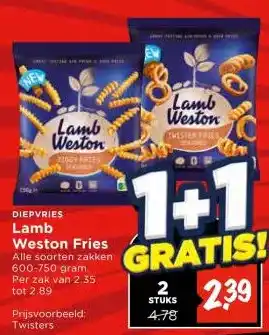Vomar Voordeelmarkt Lamb Weston Fries aanbieding