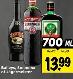 Vomar Voordeelmarkt Baileys, Sonnema of Jägermeister aanbieding