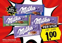 Vomar Voordeelmarkt Milka Chocolade aanbieding