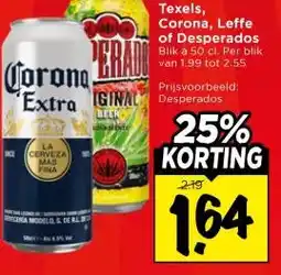 Vomar Voordeelmarkt Texels, Corona, Leffe of Desperados aanbieding