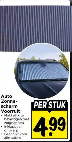 Vomar Voordeelmarkt Auto Zonne- scherm Voorruit aanbieding