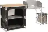 Bol.com Outwell Padres Keukentafel met bamboe Tafelblad en Zij-Unit aanbieding