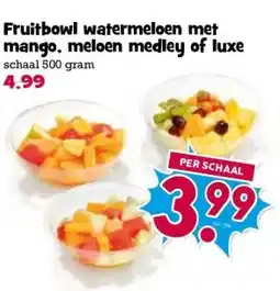 Boon`s Markt Fruitbowl watermeloen met mango, meloen medley of luxe aanbieding