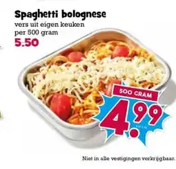 Boon`s Markt Spaghetti bolognese aanbieding