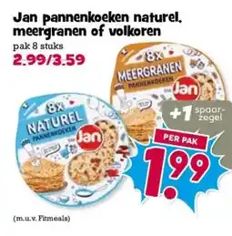 Boon`s Markt Jan pannenkoeken naturel, meergranen of volkoren aanbieding