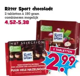 Boon`s Markt Ritter Sport chocolade aanbieding