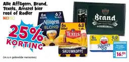 Boon`s Markt Alle Affligem, Brand, Texels, Amstel bier rosé of Radler aanbieding
