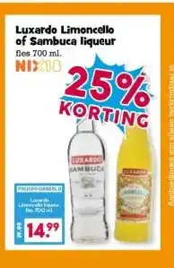 Boon`s Markt Luxardo Limoncello of Sambuca liqueur aanbieding