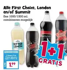 Boon`s Markt Alle First Choice, Londonen/of Summit aanbieding