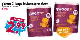 Boon`s Markt g'woon 3 laags keukenpapier decor2 aanbieding